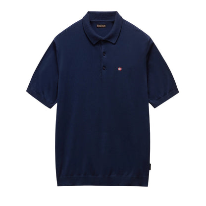 Marine Blue - Front - Napapijri Mens Regular Polo Shirt