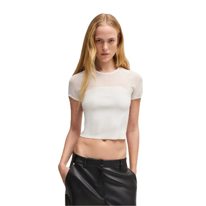 Natural - Lifestyle - Hugo Womens-Ladies Slevetta Slim Raglan T-Shirt