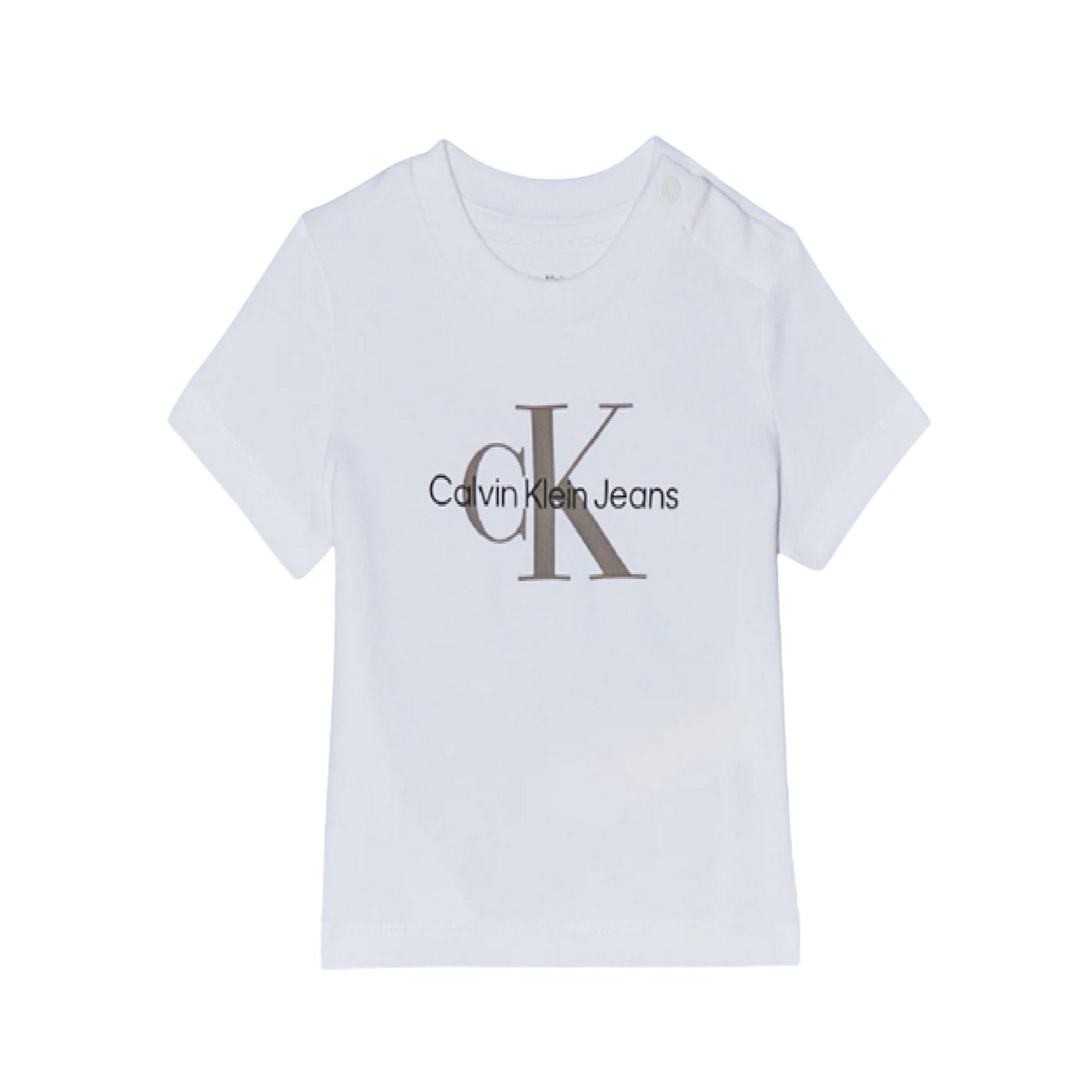 White - Front - Calvin Klein Baby Monogram Regular T-Shirt