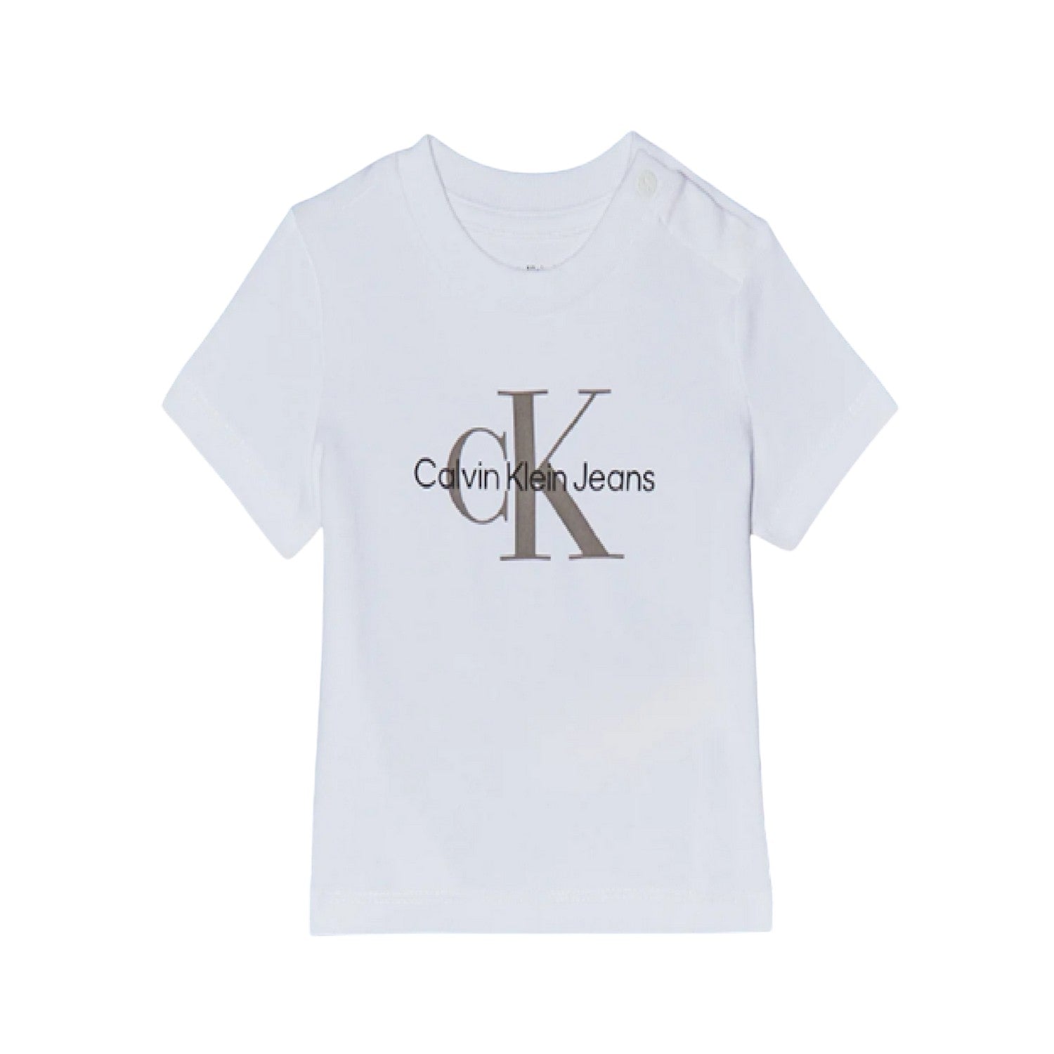 White - Front - Calvin Klein Baby Monogram Regular T-Shirt