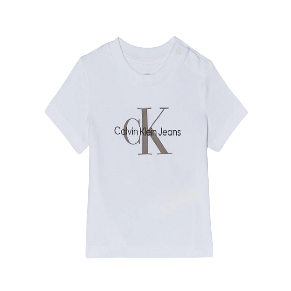 White - Front - Calvin Klein Baby Monogram Regular T-Shirt