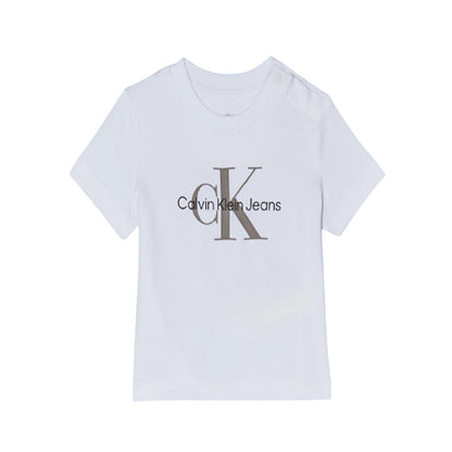 White - Front - Calvin Klein Baby Monogram Regular T-Shirt
