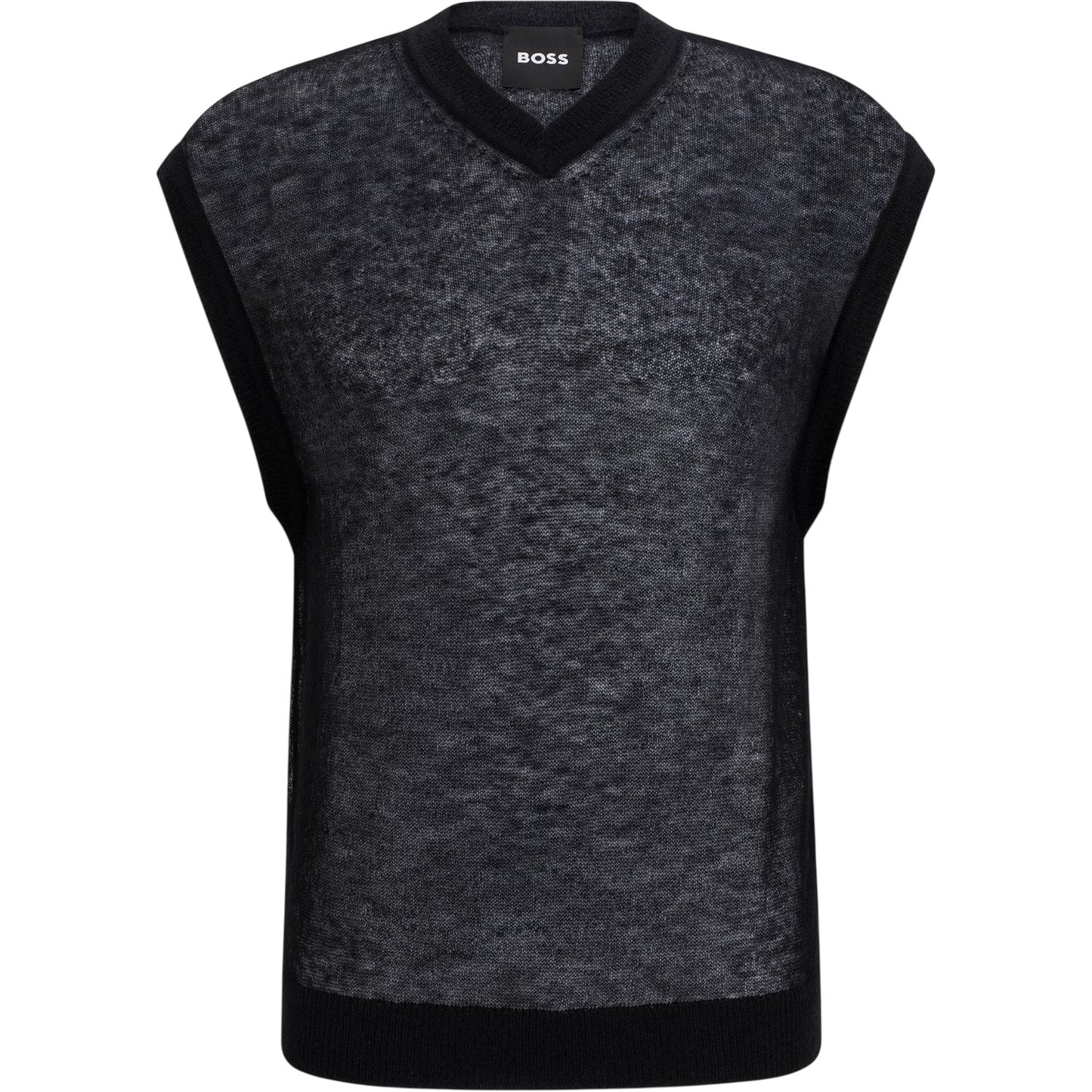Black - Front - Boss Mens Lucid Crew Neck T-Shirt