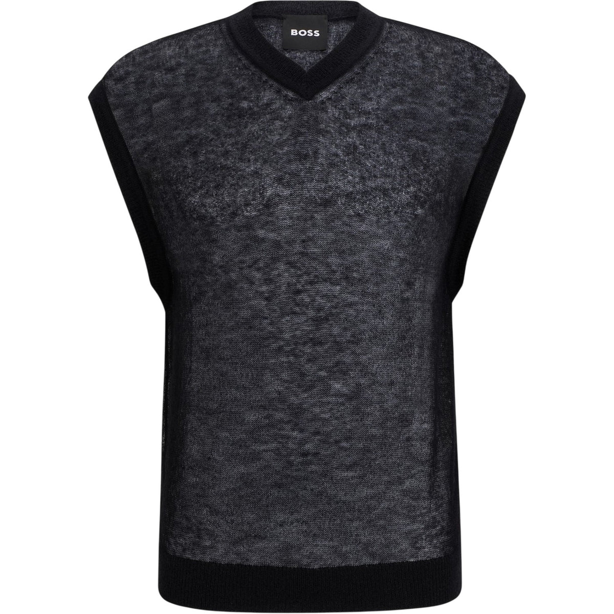 Black - Front - Boss Mens Lucid Crew Neck T-Shirt