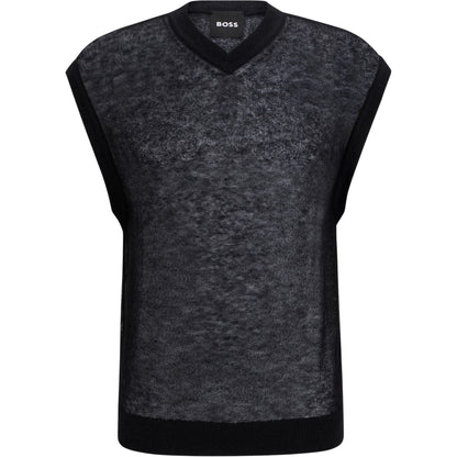 Black - Front - Boss Mens Lucid Crew Neck T-Shirt
