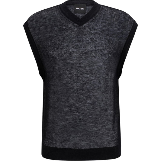 Black - Front - Boss Mens Lucid Crew Neck T-Shirt