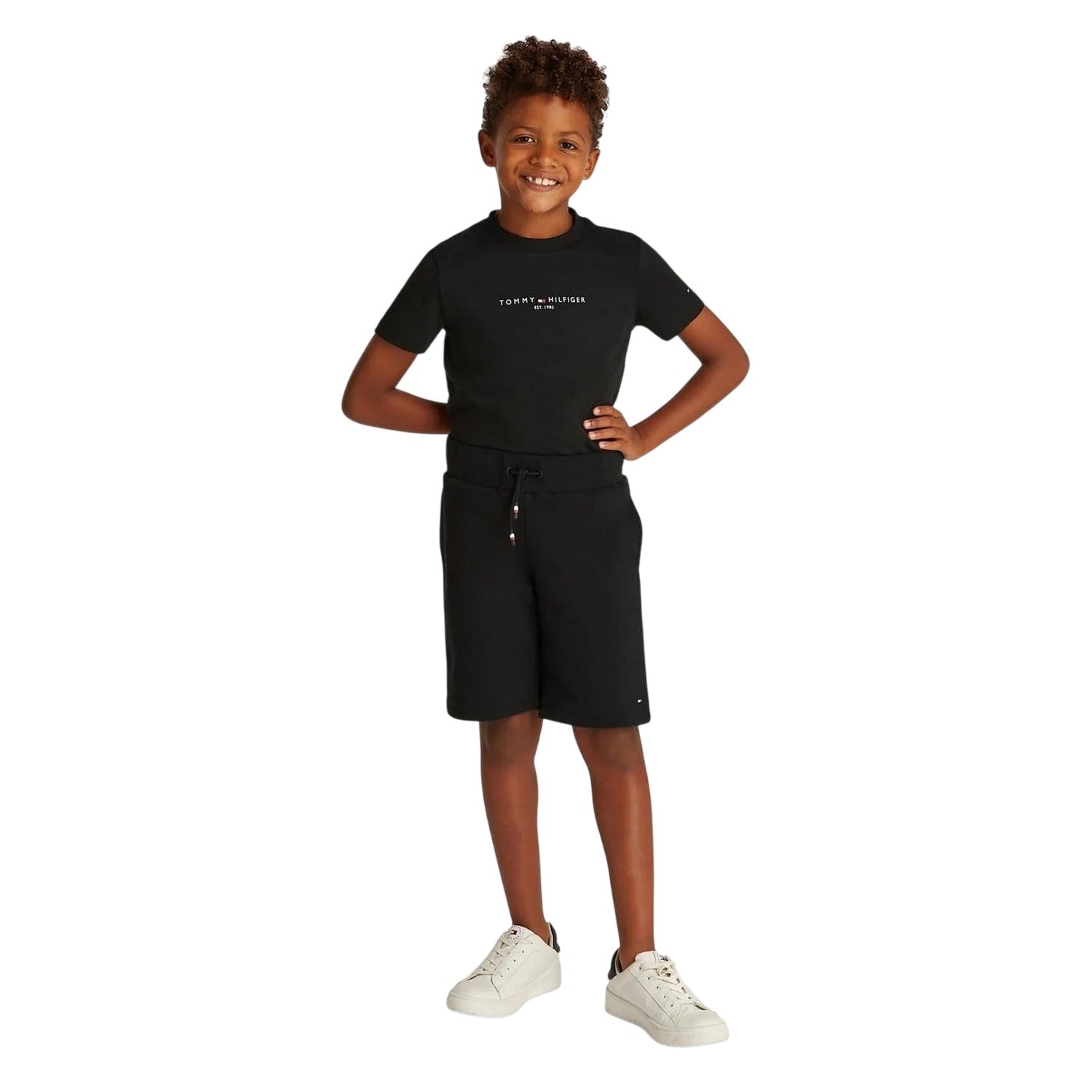 Black - Lifestyle - Tommy Hilfiger Boys Lettering T-Shirt & Shorts Set