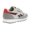 Pure Grey-Vector Red - Back - Reebok Mens Classic Leather Trainers