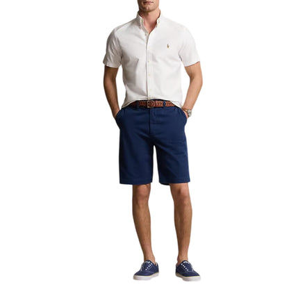 White - Lifestyle - Ralph Lauren Mens Logo Oxford Short-Sleeved Shirt