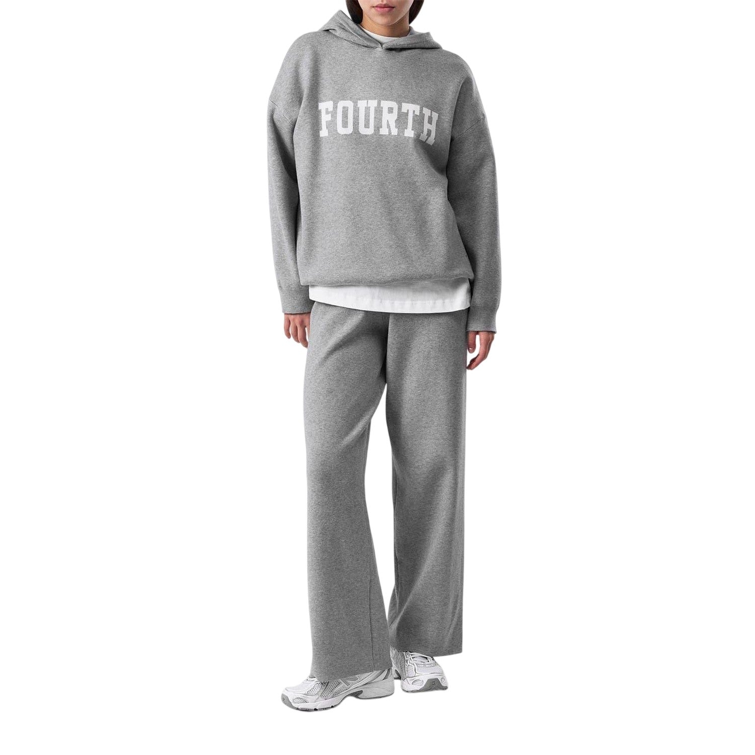 Grey - Lifestyle - 4th & Reckless Womens-Ladies Cameron Wide Leg Jogging Bottoms