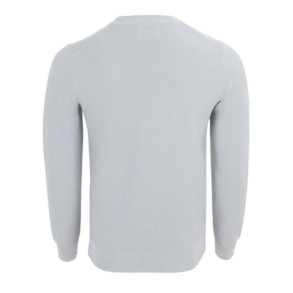 Light Grey - Back - Firetrap Mens Knitted Crew Neck Jumper