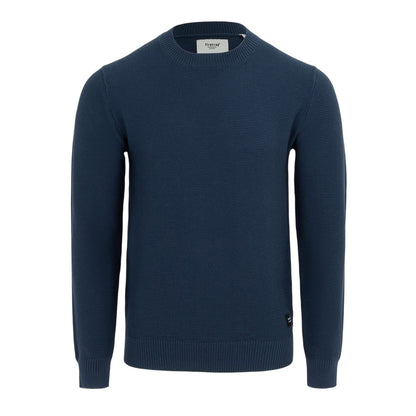 Navy - Front - Firetrap Mens Knitted Crew Neck Jumper