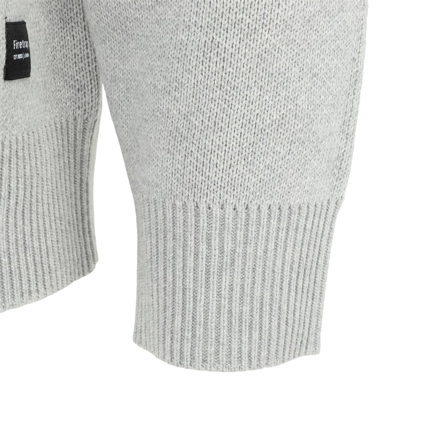 Light Grey - Lifestyle - Firetrap Mens Knitted Cotton Crew Neck Sweatshirt