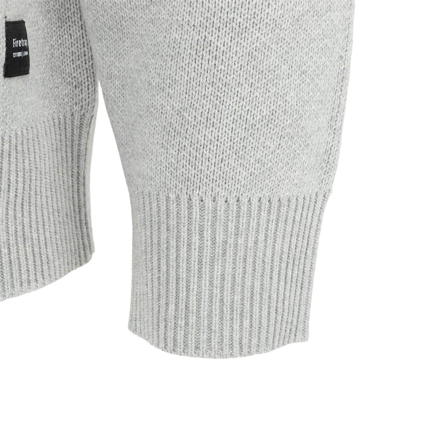 Light Grey - Lifestyle - Firetrap Mens Knitted Cotton Crew Neck Sweatshirt