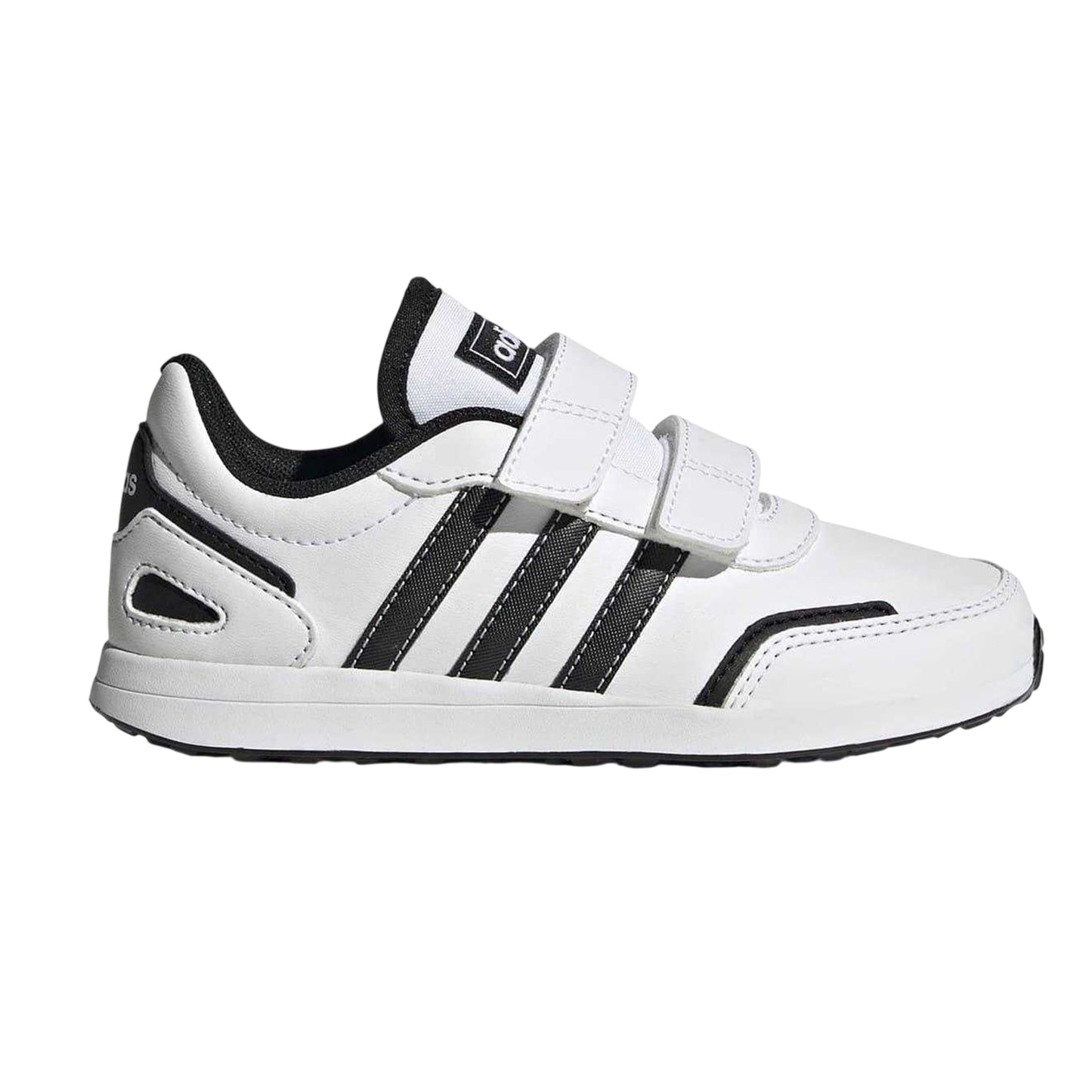 White - Front - Adidas Boys VS Switch 3 Stripes Trainers