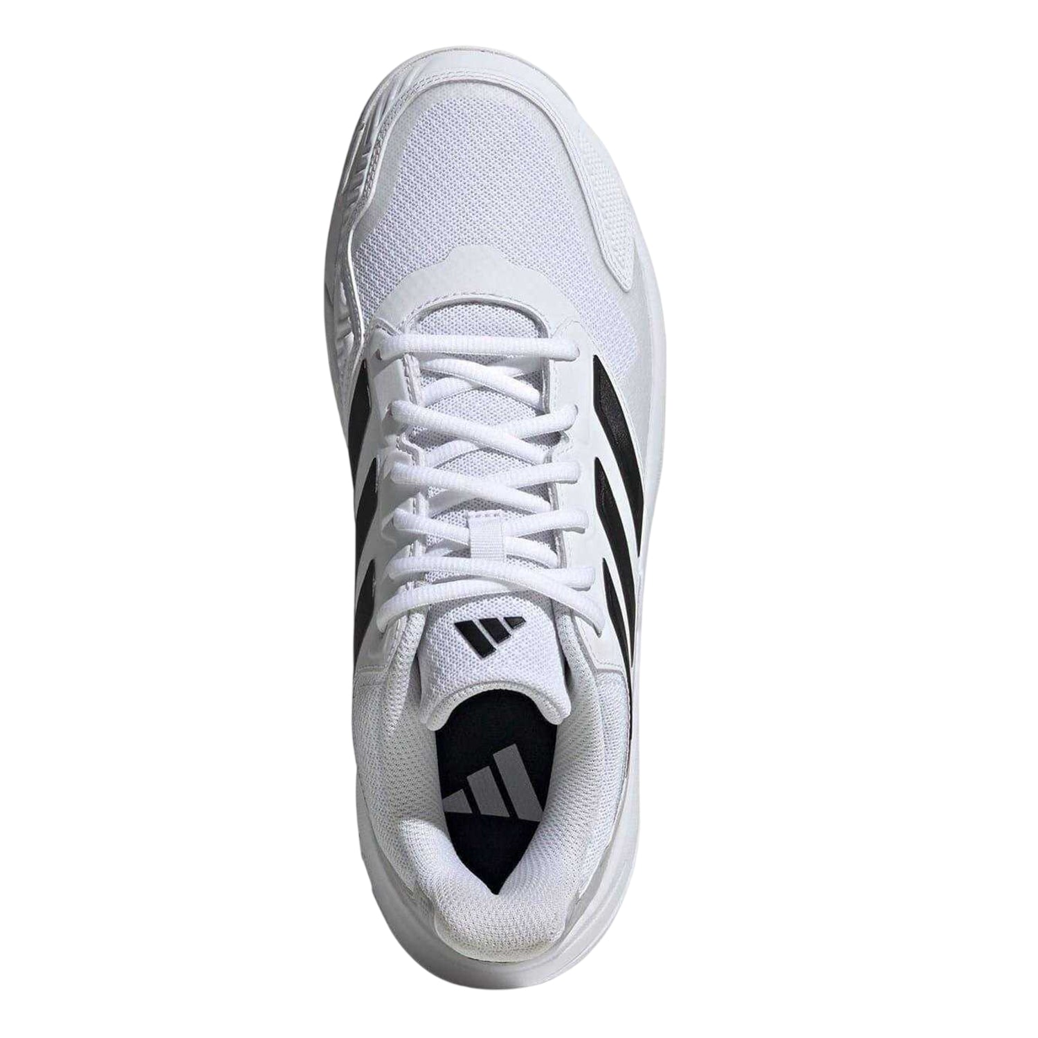 White-Black - Lifestyle - Adidas Mens Courtjam Control 3 Leather Low Tennis Shoes