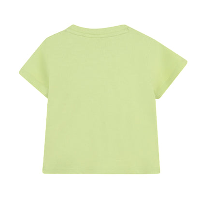 Apple Green - Back - Boss Childrens-Kids Lettering Crew Neck Regular T-Shirt