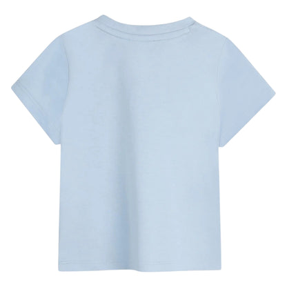 Persian Blue - Back - Boss Childrens-Kids Lettering Crew Neck Regular T-Shirt