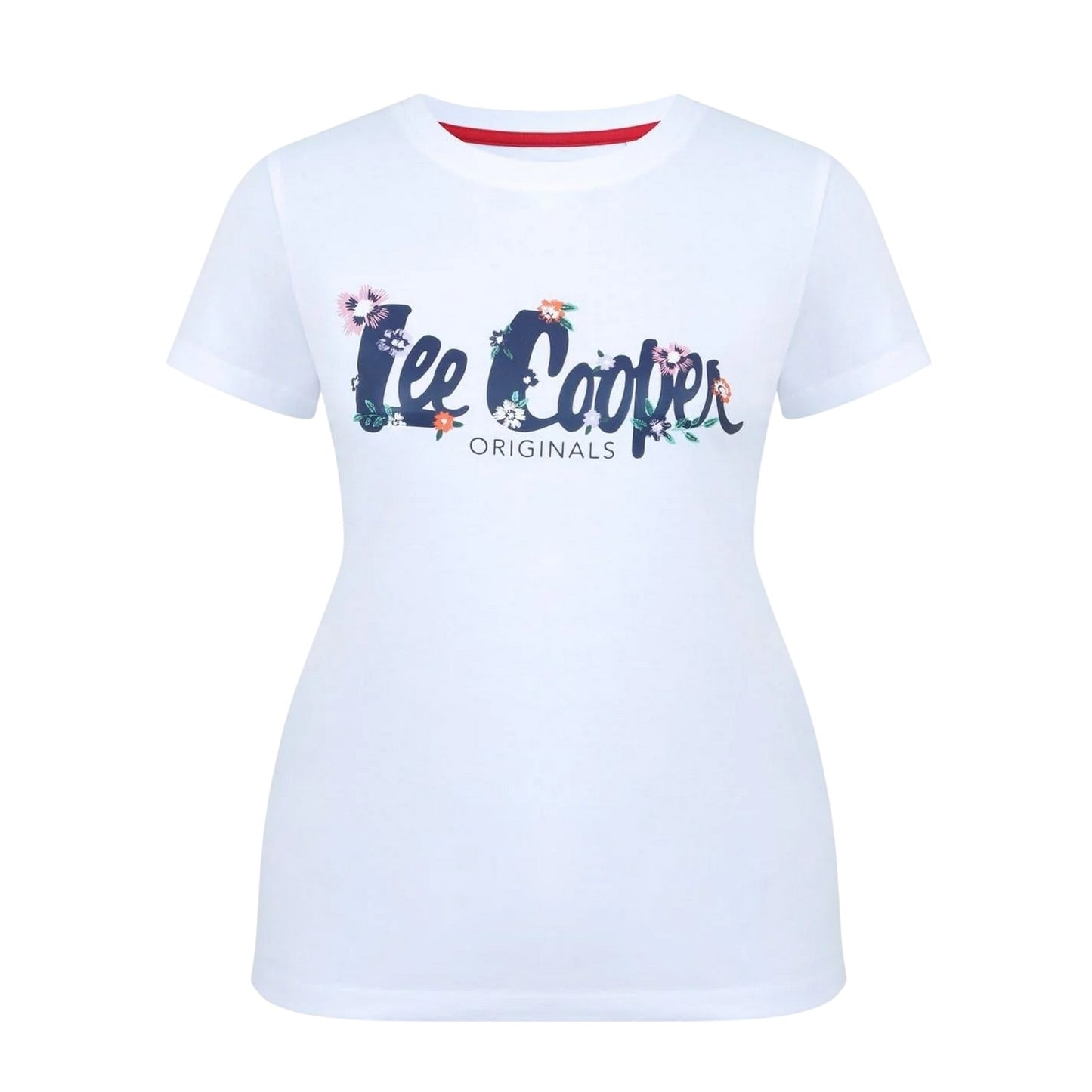 White - Front - Lee Cooper Womens-Ladies Classic T-Shirt