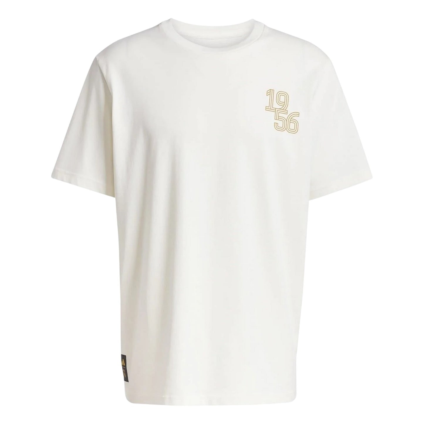 Off White - Front - Real Madrid CF Mens Heavy Cotton T-Shirt