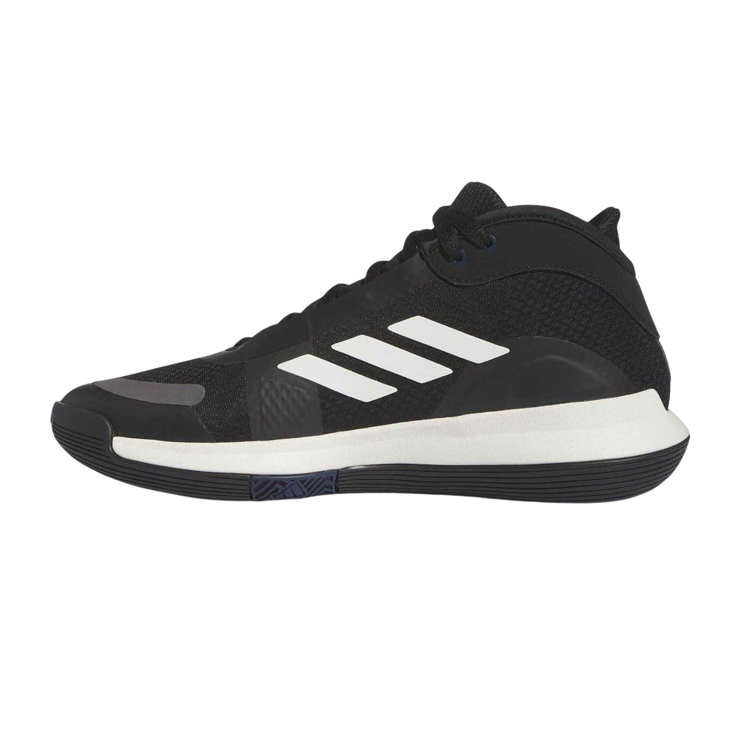 Black-White-Charcoal - Side - Adidas Mens Bounce Legends Logo Trainers