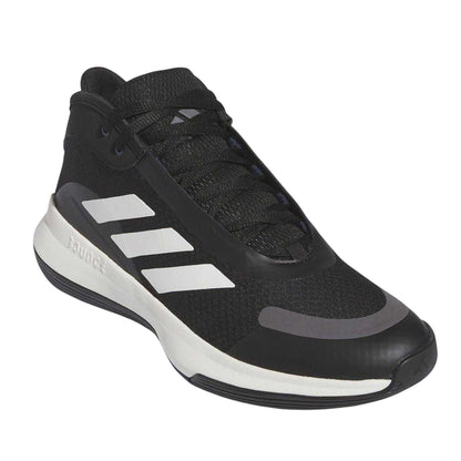 Black-White-Charcoal - Pack Shot - Adidas Mens Bounce Legends Logo Trainers