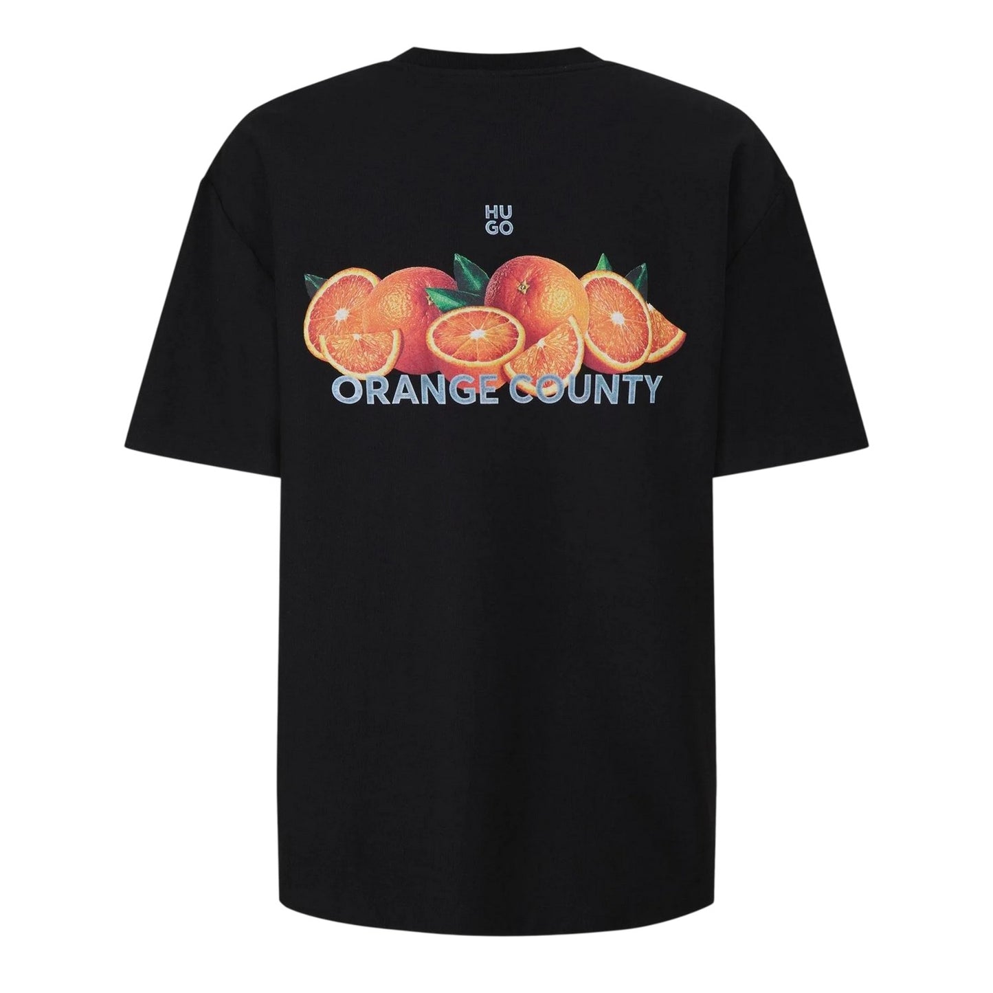 Black - Back - Hugo Mens Orange Crew Neck Regular T-Shirt