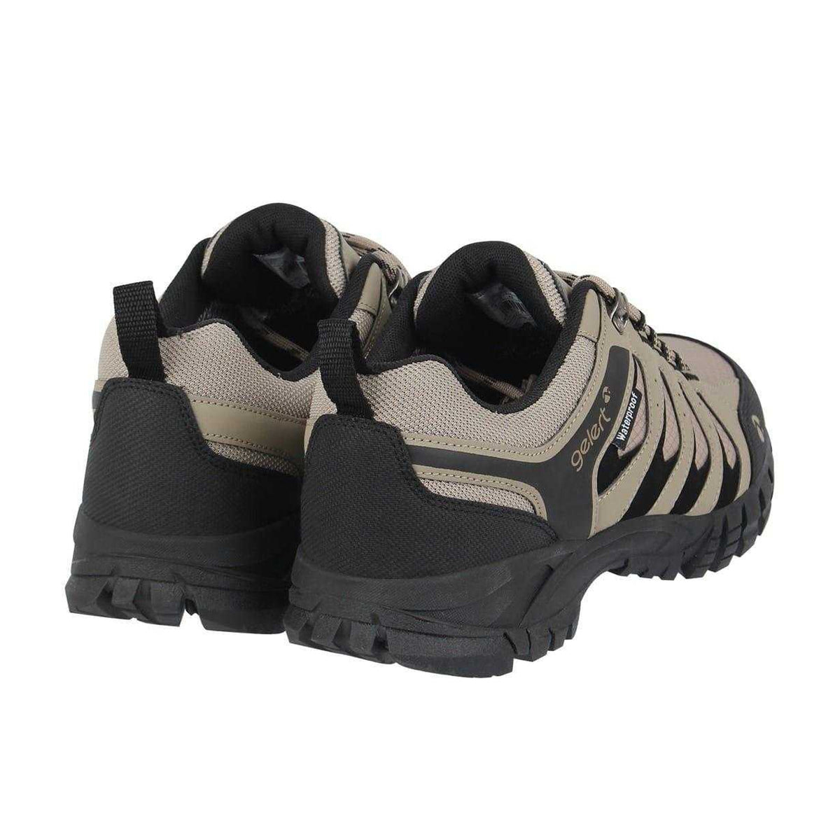 Stone-Black - Back - Gelert Mens Ridgeway Leather Lace Up Hiking Boots