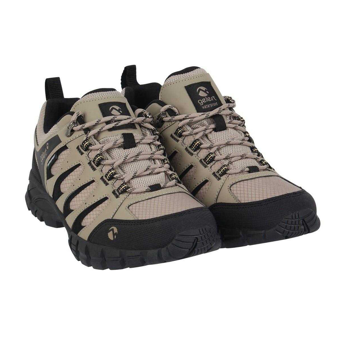 Stone-Black - Lifestyle - Gelert Mens Ridgeway Leather Lace Up Hiking Boots