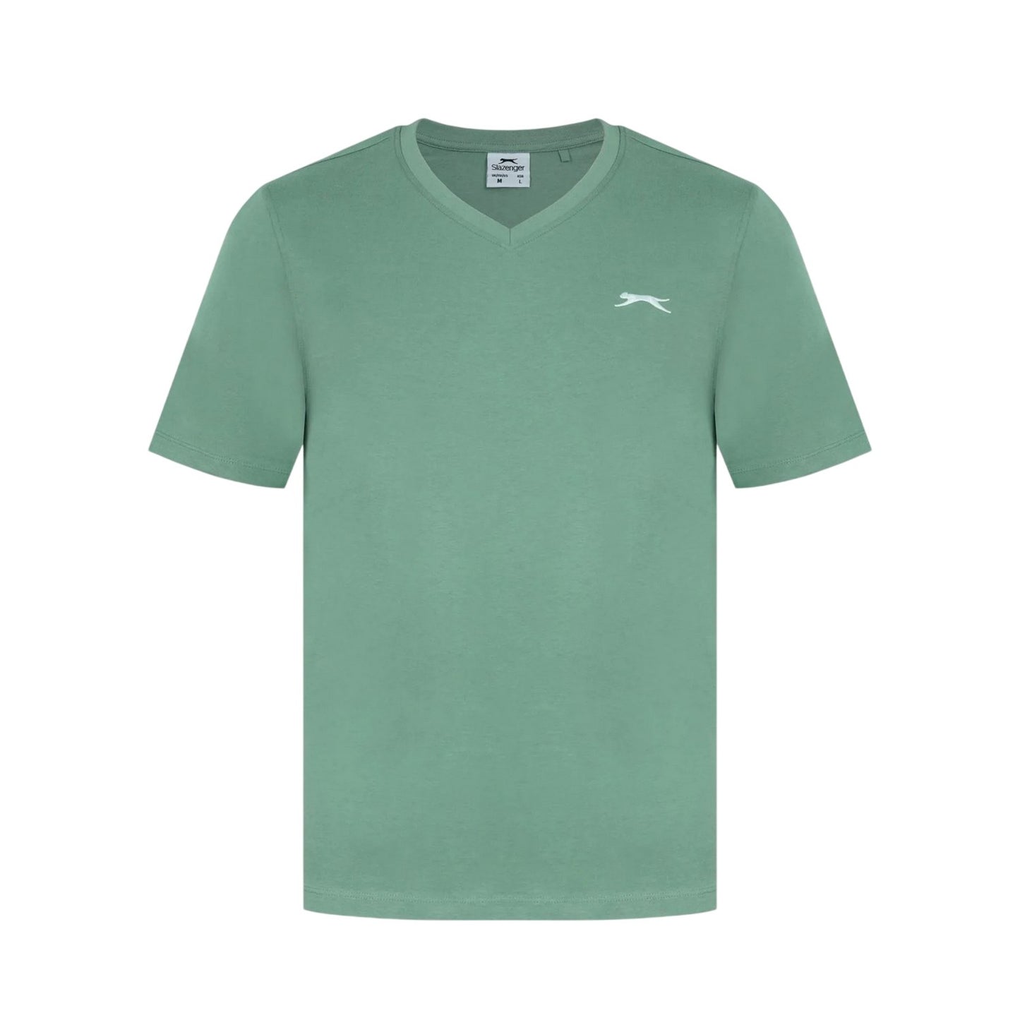 Light Green - Front - Slazenger Mens Embroidered Logo Cotton T-Shirt