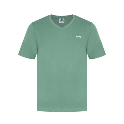 Light Green - Front - Slazenger Mens Embroidered Logo Cotton T-Shirt