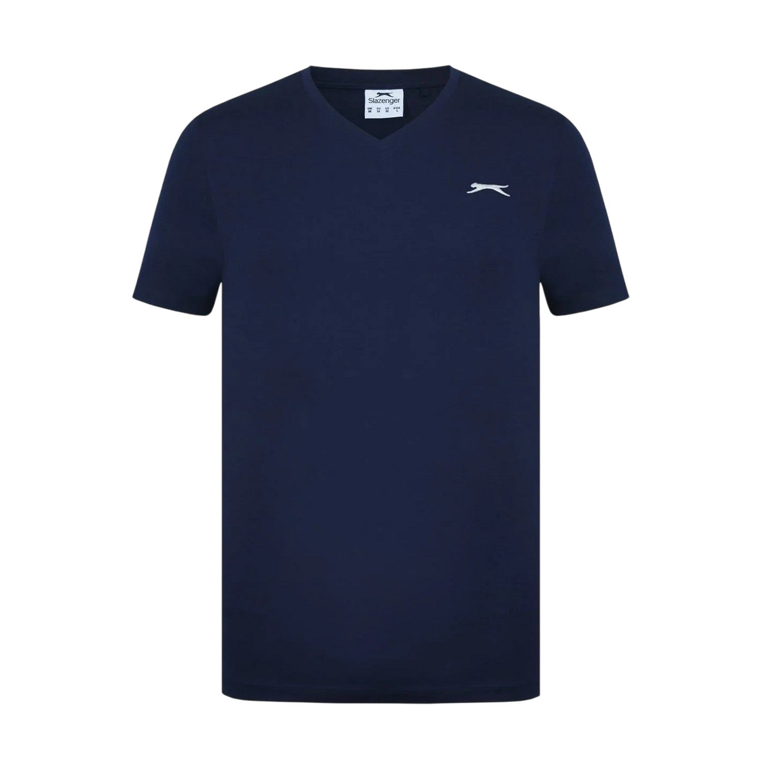 Navy - Front - Slazenger Mens Embroidered Logo Cotton T-Shirt