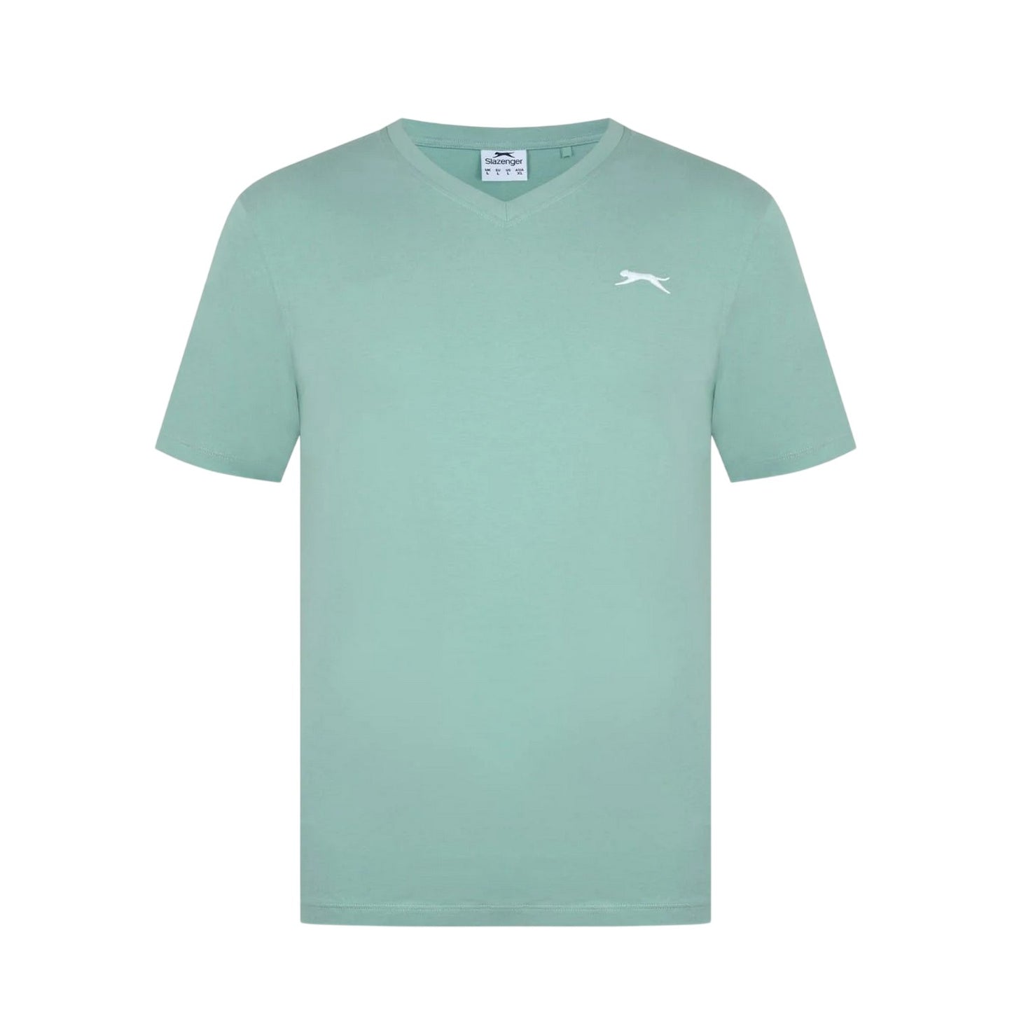 Pistachio - Front - Slazenger Mens Embroidered Logo Cotton T-Shirt