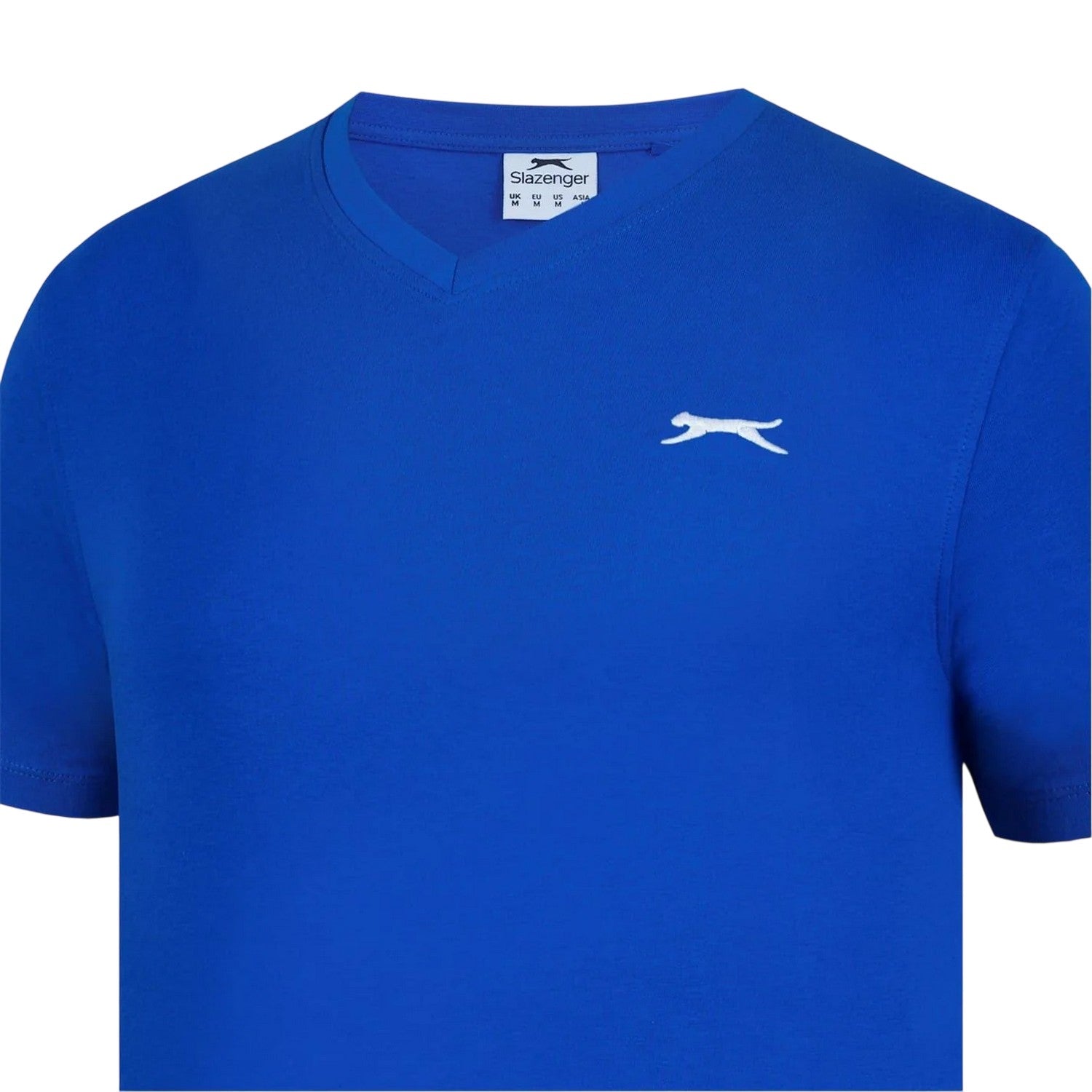 Royal Blue - Side - Slazenger Mens Embroidered Logo Cotton T-Shirt
