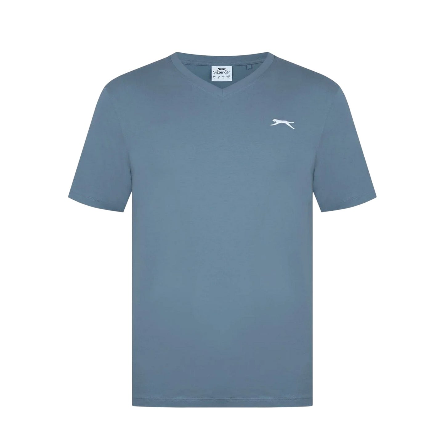 Slate - Front - Slazenger Mens Embroidered Logo Cotton T-Shirt