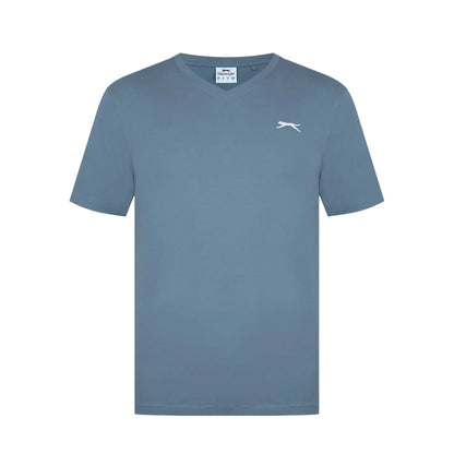 Slate - Front - Slazenger Mens Embroidered Logo Cotton T-Shirt