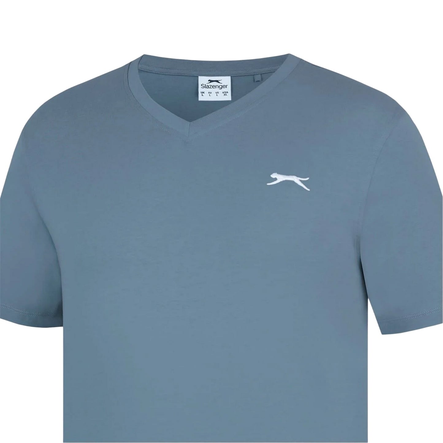 Slate - Side - Slazenger Mens Embroidered Logo Cotton T-Shirt