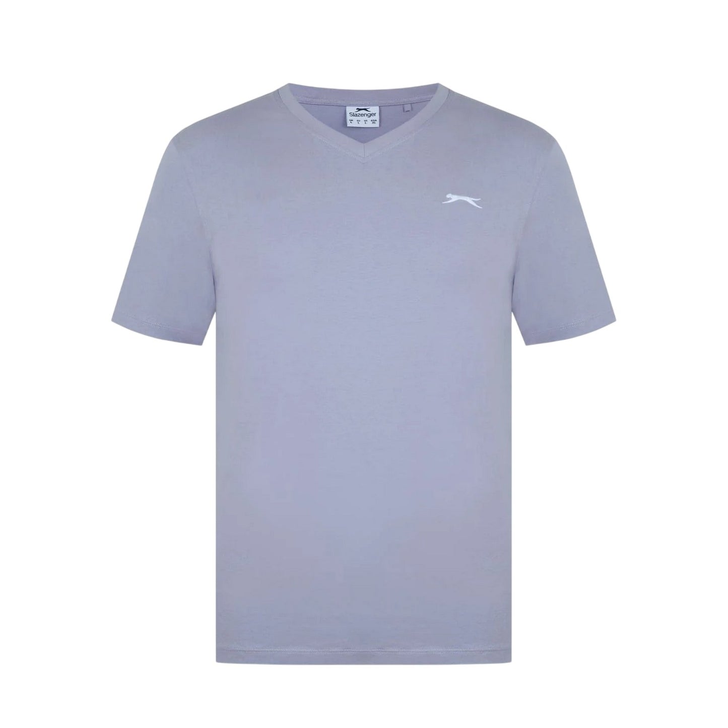 Dusty Lavender - Front - Slazenger Mens Embroidered Logo Cotton T-Shirt