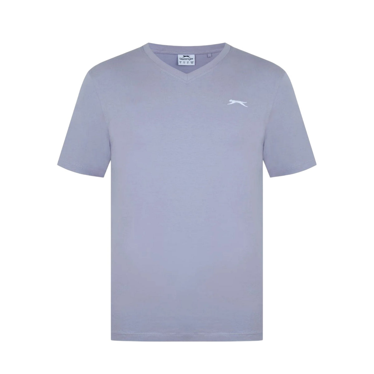 Dusty Lavender - Front - Slazenger Mens Embroidered Logo Cotton T-Shirt