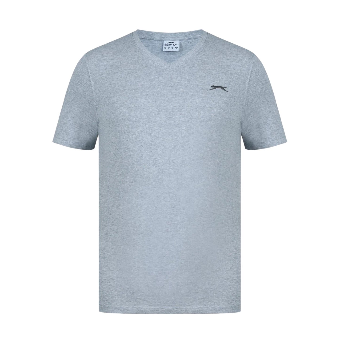 Grey Marl - Front - Slazenger Mens Embroidered Logo Cotton T-Shirt