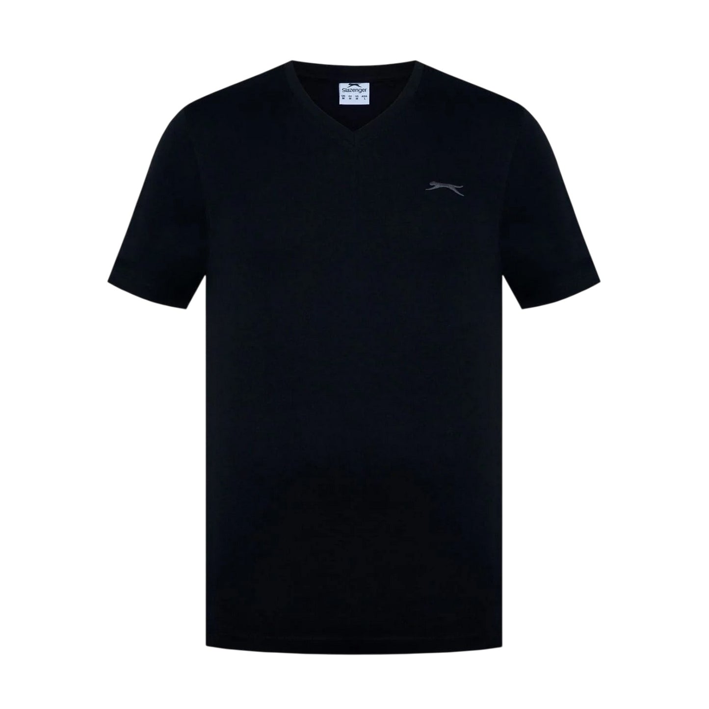 Black - Front - Slazenger Mens Embroidered Logo Cotton T-Shirt