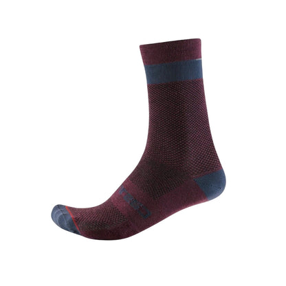 Bordeaux - Back - Castelli Unisex Adult Alpha 18 Logo Crew Socks