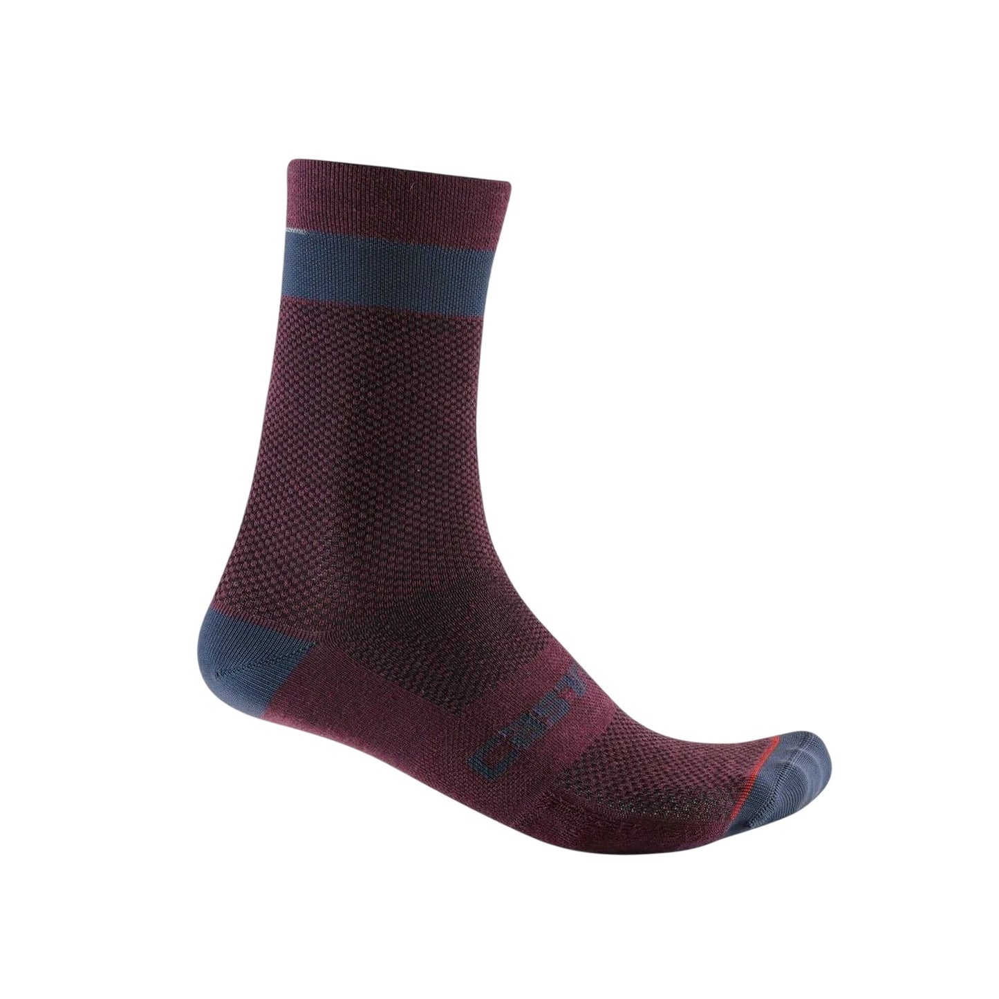 Bordeaux - Front - Castelli Unisex Adult Alpha 18 Logo Crew Socks