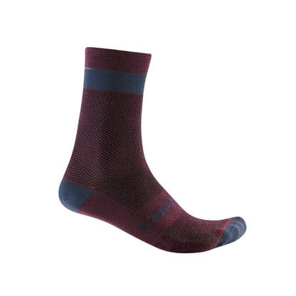 Bordeaux - Front - Castelli Unisex Adult Alpha 18 Logo Crew Socks