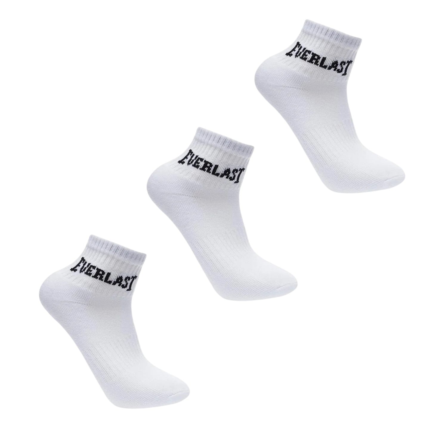 White - Front - Everlast Childrens-Kids Logo Socks (Pack of 3)