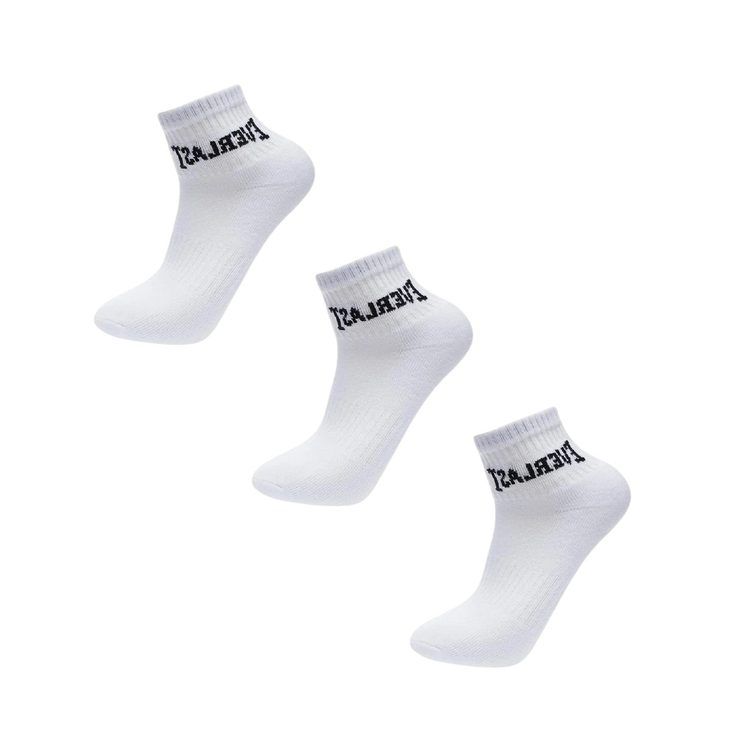 White - Back - Everlast Childrens-Kids Logo Socks (Pack of 3)