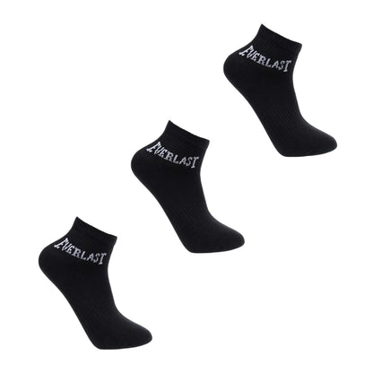 Black - Front - Everlast Childrens-Kids Logo Socks (Pack of 3)