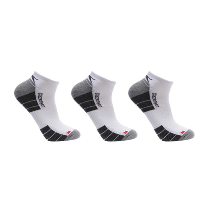 White - Front - Slazenger Mens Cushioned Trainer Socks (Pack of 3)