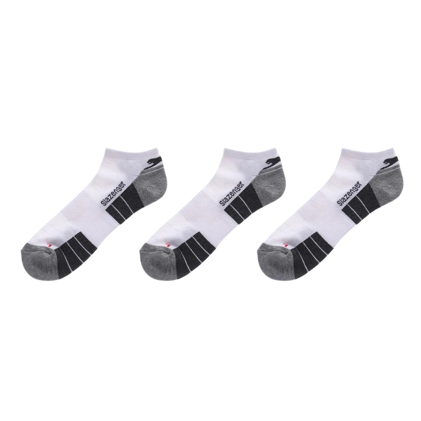 White - Back - Slazenger Mens Cushioned Trainer Socks (Pack of 3)