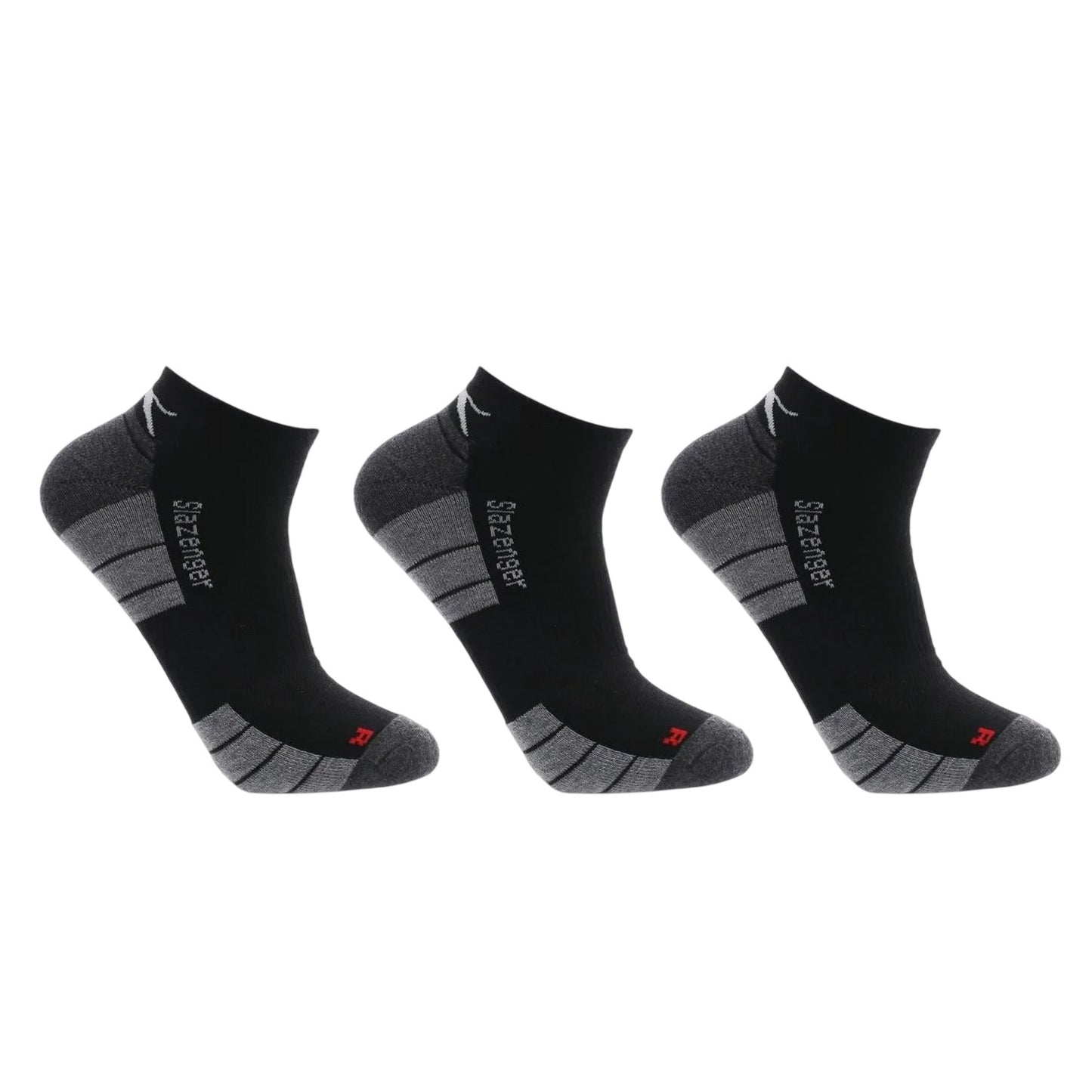 Black - Front - Slazenger Mens Cushioned Trainer Socks (Pack of 3)